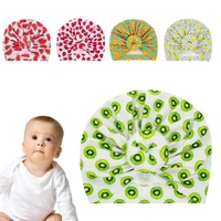 newborn turban lovely household supplies lovely design summer printed fruit toddler cap for baby baby turban baby beanie