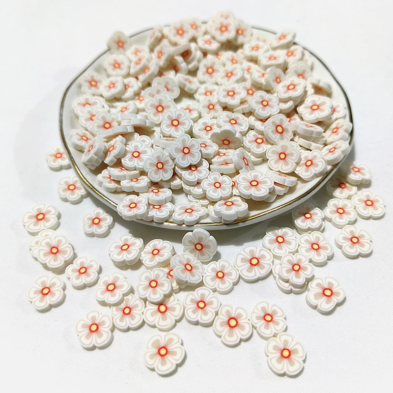 

500g/Bag 10mm Mix Color Flower Smile Face Fruit Shape Polymer Clay Spacer Loose Slice POLYM CLAY SPRINKL