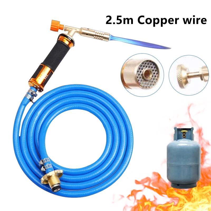 

2.5 Meter Hose Liquefied Propane Gas Electronic Ignition Welding Gun Torch Machine Tools for Soldering Weld Cooking Heating