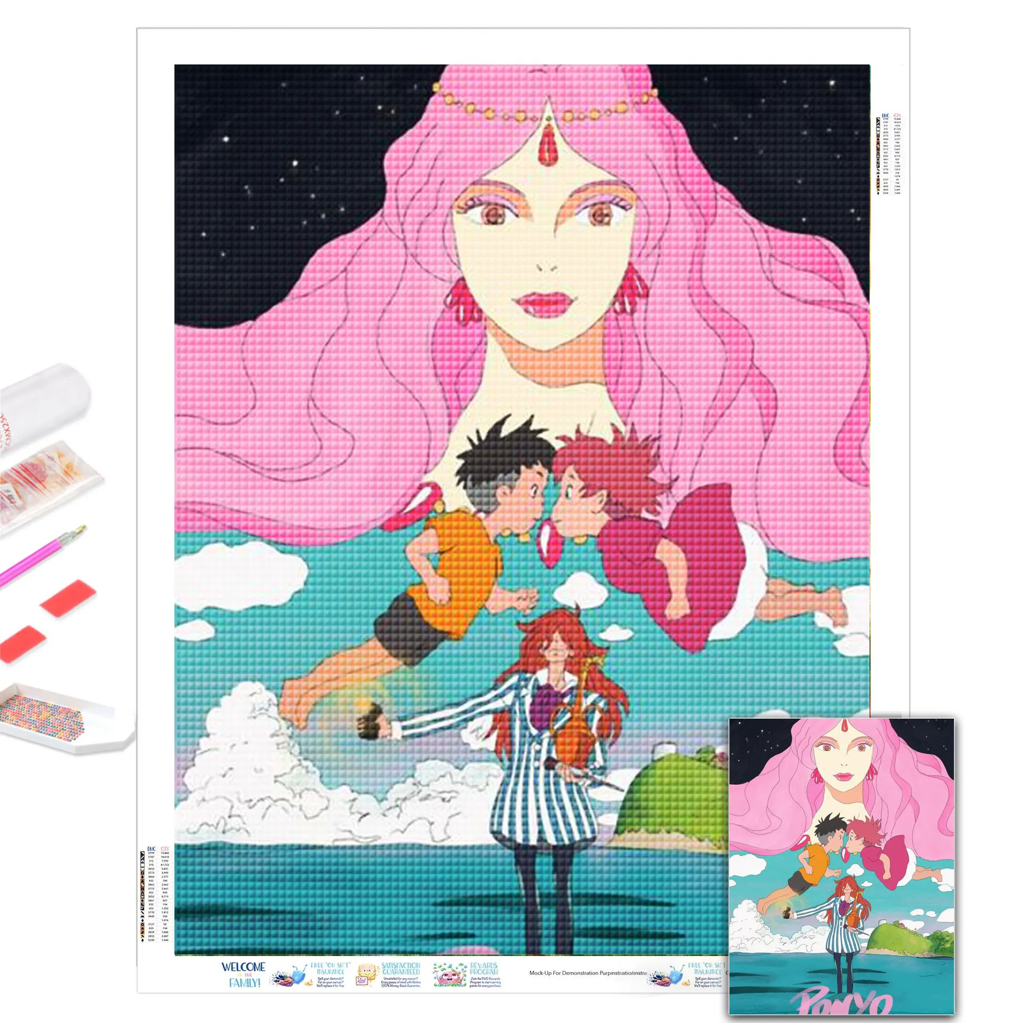 

Набор для алмазной вышивки «понё на скале» из фильма «сделай сам»