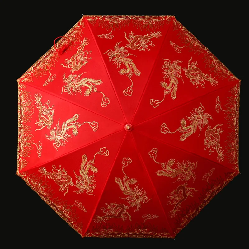 

Винтажный кружевной свадебный зонтик, женский пляжный зонтик от ветра для дождя и солнца, женский зонтик