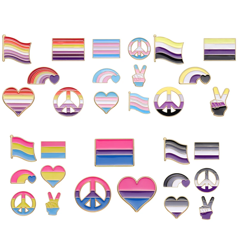 

Rainbow Flag Brooch Enamel Pin LGBT Pride Women Men Hat Jewelry Friendship Bisexual Gay Badge Backpack Accessories Best Gift