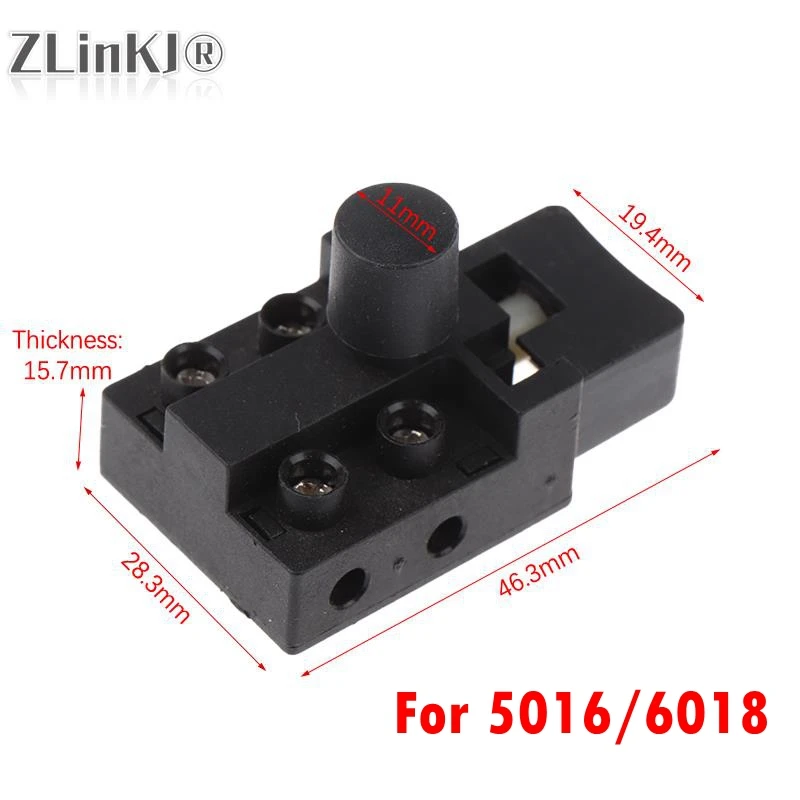 1Pc Electric Chain Saw Switch Replacement DPST Trigger Switch Control For 5016/6018 Electric Power Tool Switch Accessories New