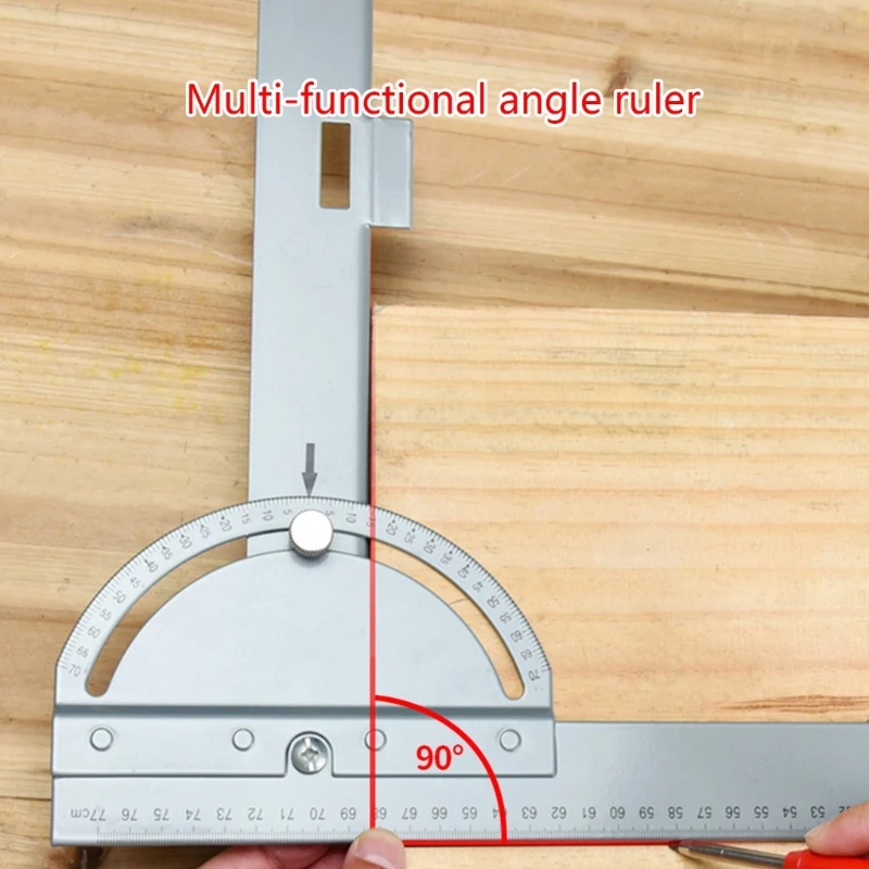 

Multipurpose Angle Ruler with Ruler Angle Gauge & G-Clamping Adjustable Measuring Tool Easy Operation for Carpenter KXRE