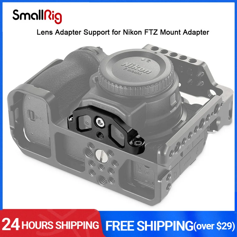 

Переходник для объектива SmallRig с креплением для Nikon FTZ, адаптер с резьбовым отверстием 1/4 для камеры Nikon Z6/Z7/L-пластина 2244