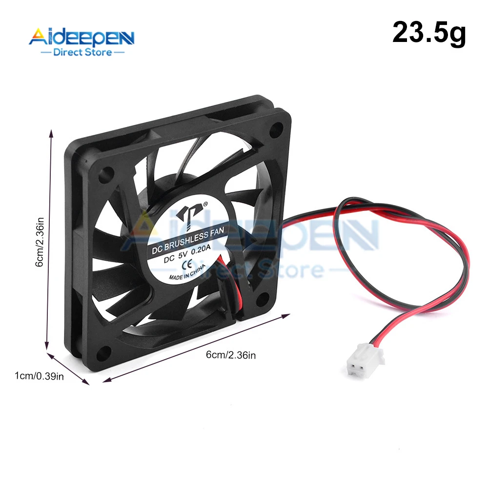 

Aideepen Бесщеточный вентилятор 6010 5V 12V 24V для 3D принтера
