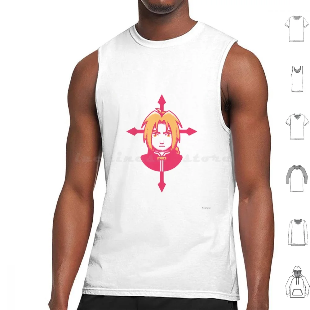 

Little Metal Boy Tank Tops Print Cotton Fullmetal Alchemist Alchemy Fma Fma Brotherhood Ed Edward Elric Elric Anime