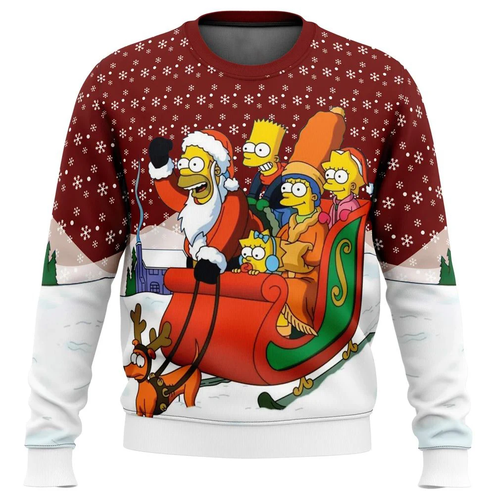 

Homer Bush Meme The Simpsons Ugly Christmas Sweater Christmas Sweater gift Santa Claus pullover men 3D Sweatshirt and top autumn