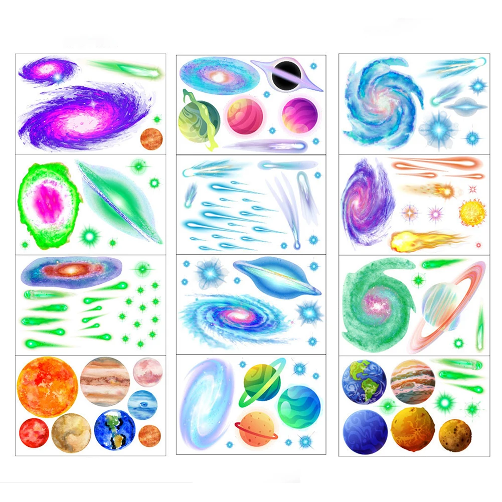 

Galaxy Star Luminous Wall Sticker Glow In The Dark Planet PVC Art Decals Removable Home Living Room Bedroom School Decoration