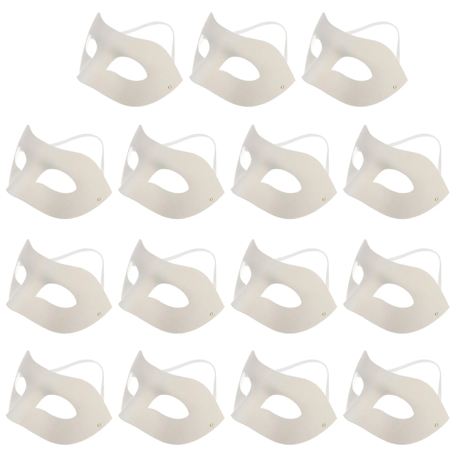 

15 Pcs DIY Pulp Mask White Masquerade Women Halloween Blank Masks Bulk Kids Toys Makeup Party Paper Crafts Miss