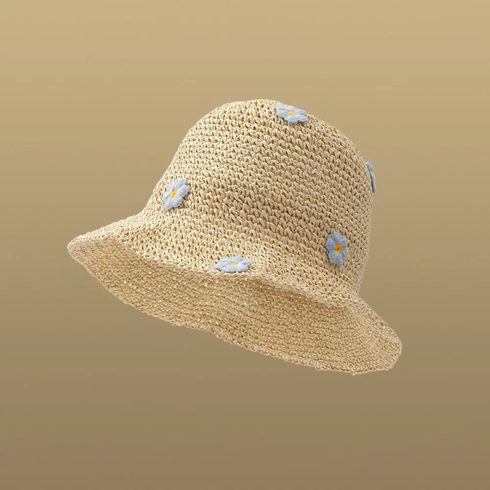 

Шляпа Женская Солнцезащитная складная, модная Панама с широкими полями, соломенная, с защитой от ультрафиолета, летняя