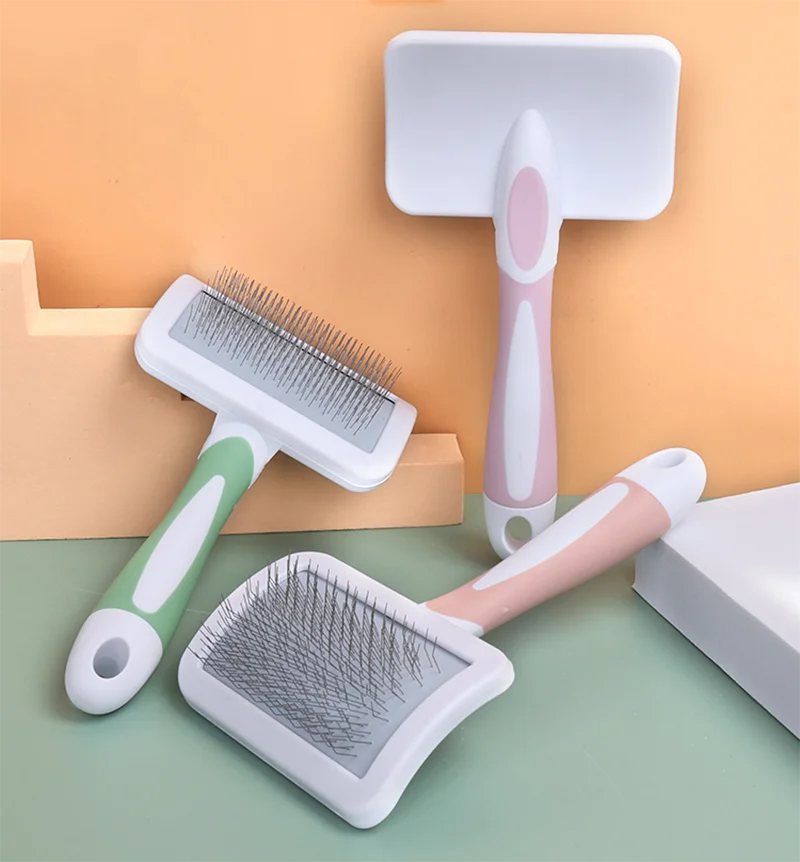 

Grooming Pet Hair Removal Brush Cat Dog Removal Knot Hair Massager Self-cleaning Grooming Tool Pet Comb Pet Supplies