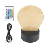 football 3d illusion lamp football gifts for boys girls night light with 16 colors change remote controldesk lamp