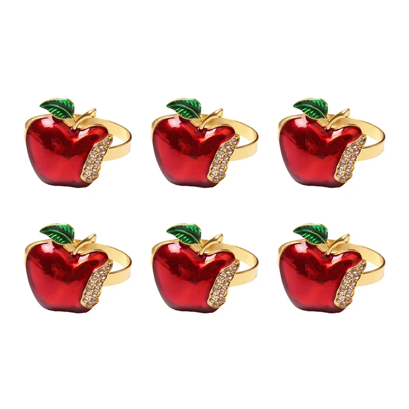

Napkin Rings Set Of 30, Red Apple Napkin Ring For Wedding, Dinner Party, Banquet, Serviette For Christmas, Birthday