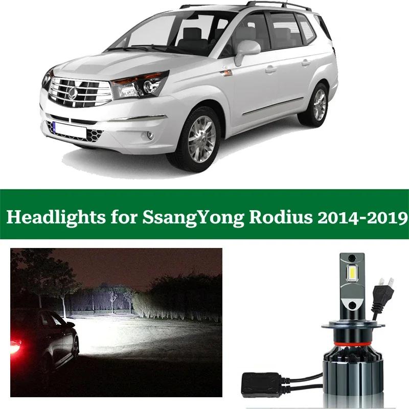 

Car Headlamp Bulb For 2014 2015 2016 2017 2018 2019 SsangYong Rodius LED Headlight Lighting Low Beam High Beam Front Lamp Light