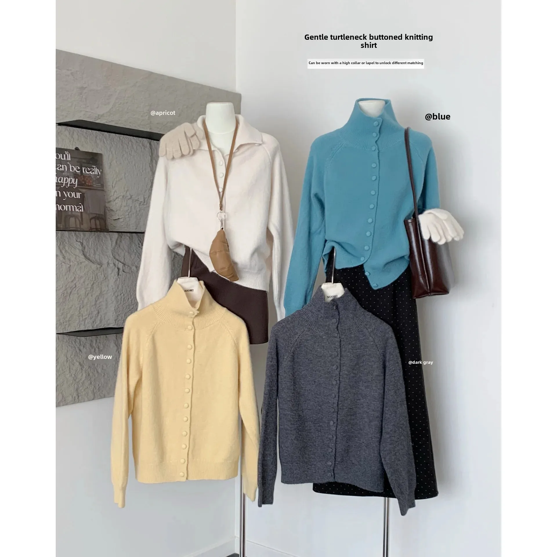 Женский осенний свитер свободного покроя в корейском стиле с лацканами кардиган