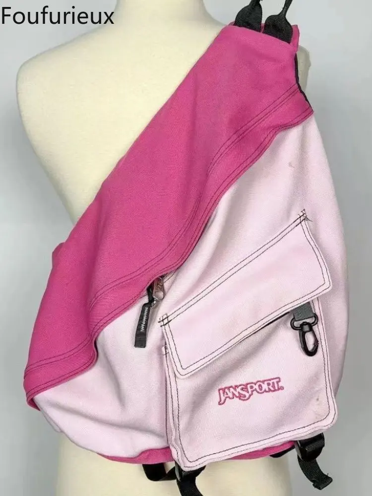 

Женский рюкзак-мессенджер на одно плечо, в стиле ретро