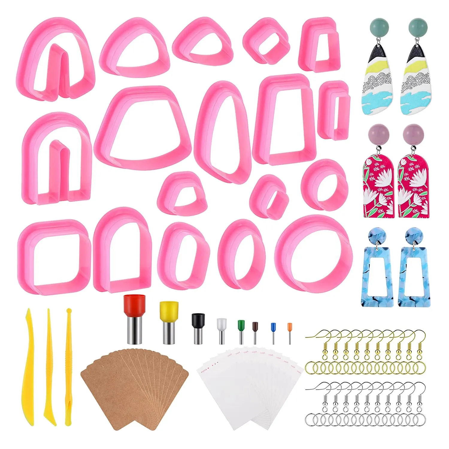 

Polymer Clay Cutters Clay Earring Cutters Clay Cutters Clay Tools Clay Sculpting Tools Clay Earring Making Kit Pink