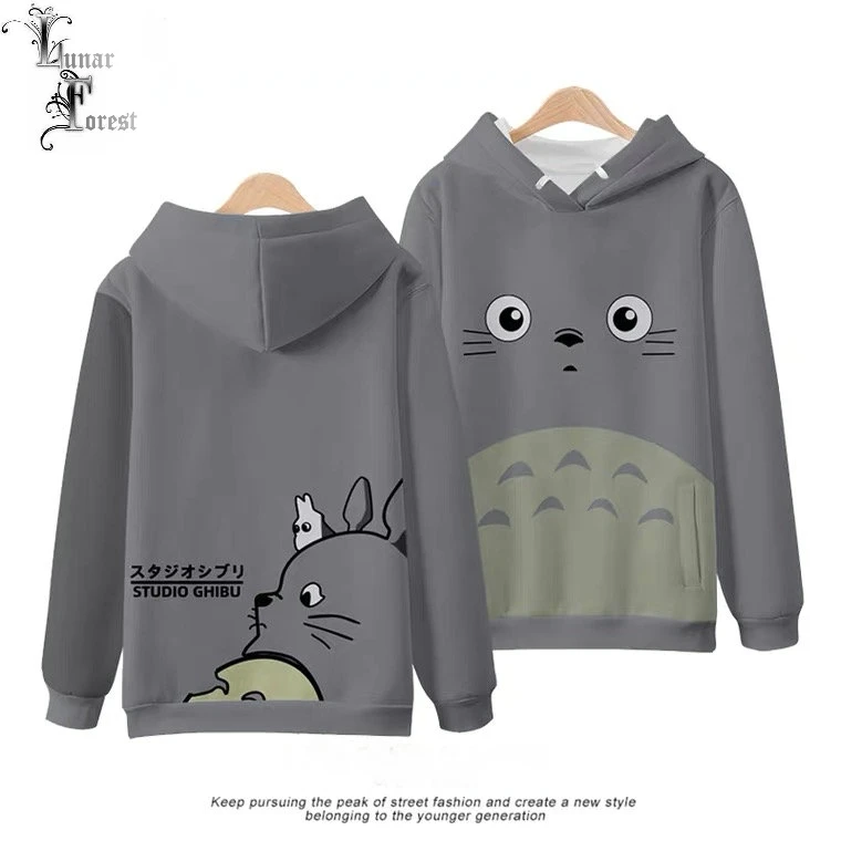 

Японские Аниме толстовки Totoro 3D печать для мальчиков и девочек осенний Модный свитшот с длинным рукавом худи