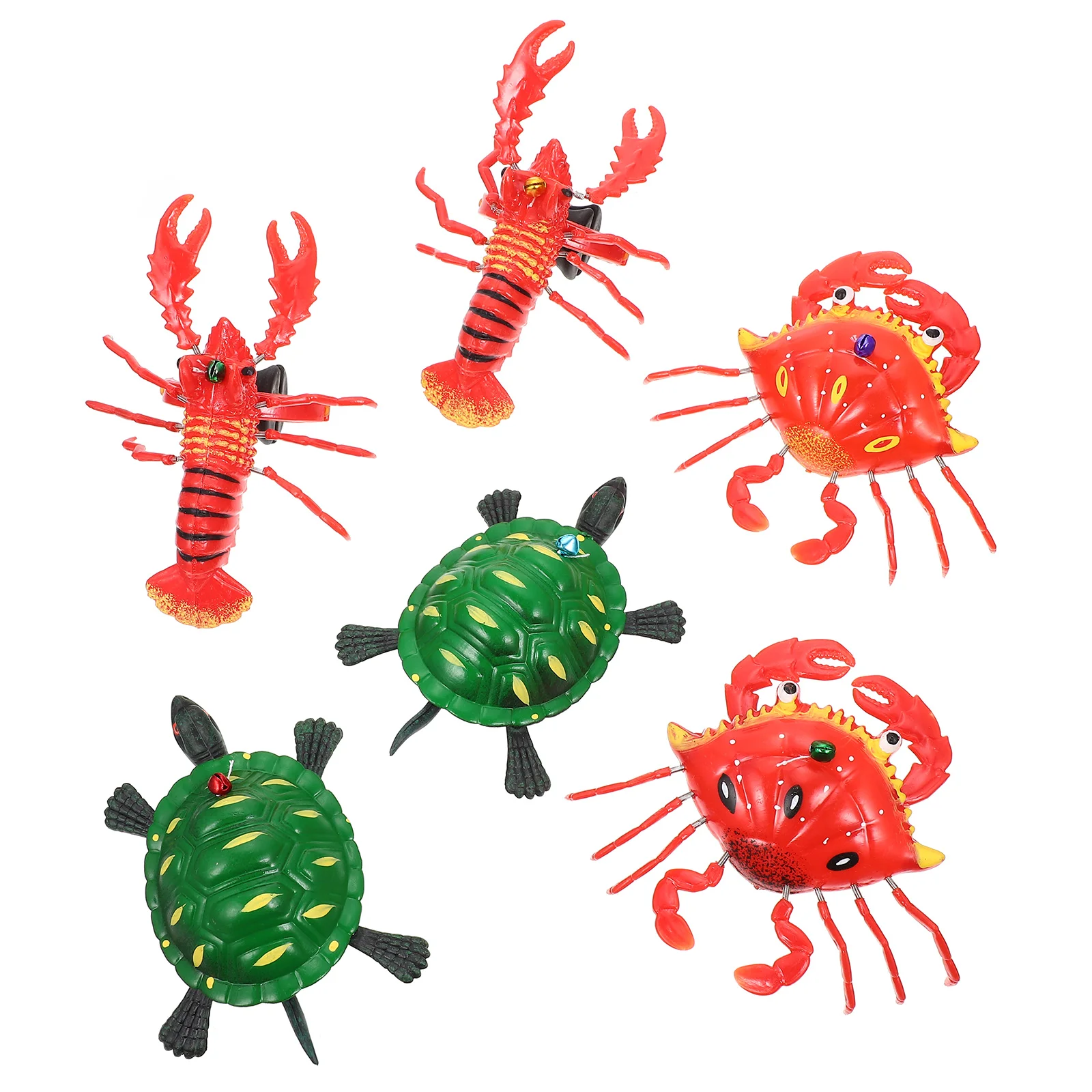 

String Toys Ocean Figurines Artificial Turtle Lobster Toys for Early Education Home Decor, 6pcs