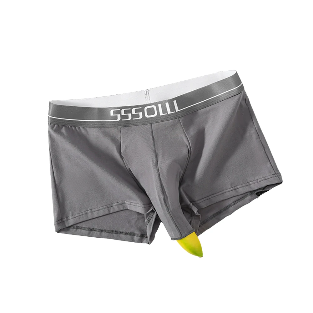 Long Elephant Nose Boxer Shorts Comfortable Breathable Mens Cotton Bulge Pouch Boxers Briefs Shorts Stretch Underwear