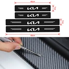 4 шт., защитные наклейки из углеродного волокна на порог двери автомобиля для Kia Ceed Rio Sportage R K3 4 5 Ceed Sorento Cerato Optima 2020