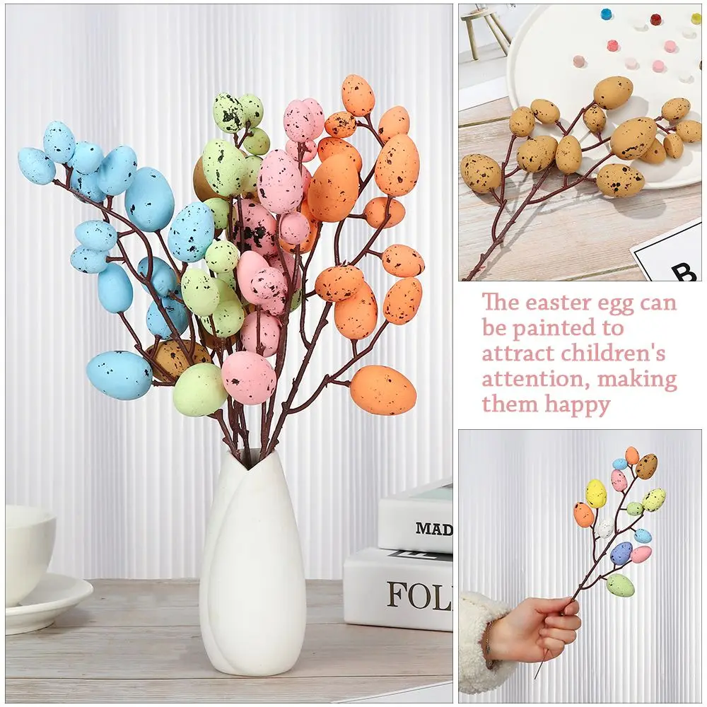 

Color Spring Party Decoration Toy Gifts Home Decor Egg Tree Branches DIY Painting Easter Decoration Hanging Ornaments
