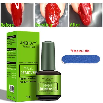 

3-5 Mins Fast Remover Magic Remover Gel Nail Polish Soak Off UV LED Cleaner Function Gel Remove Tool with Free Nail File