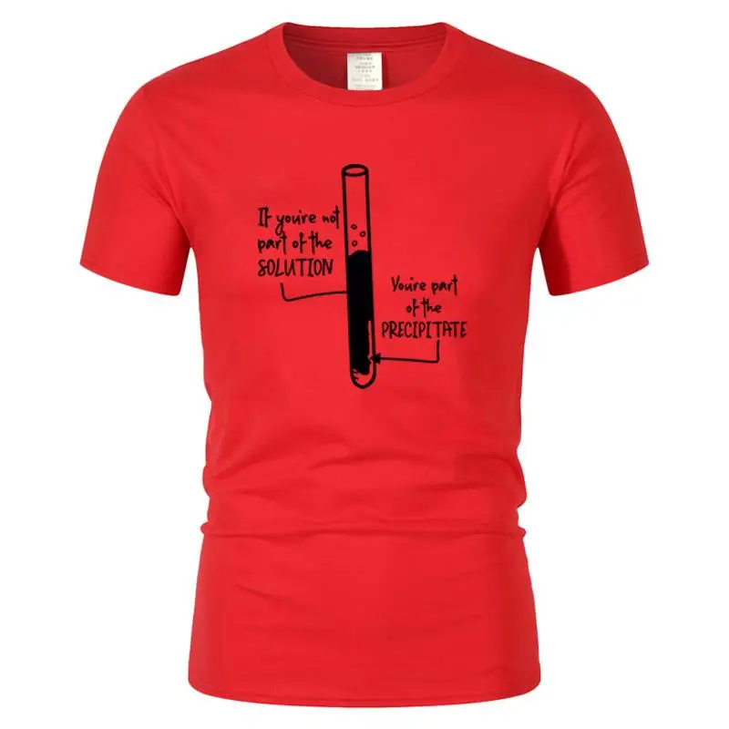 

Solution Or Precipitate T Shirt Men Harajuku T-Shirt Chemistry Guys Tops Funny Tees Chemist Street Style Short Sleeve Camisetas