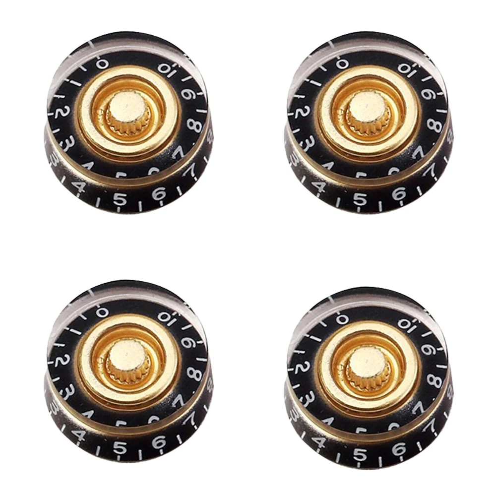 

Guitar Knob Knobs Control Electric Bass Volume Acrylic Tone Black Hat Word White Accessory Gold Amp Custom Dome Replacement