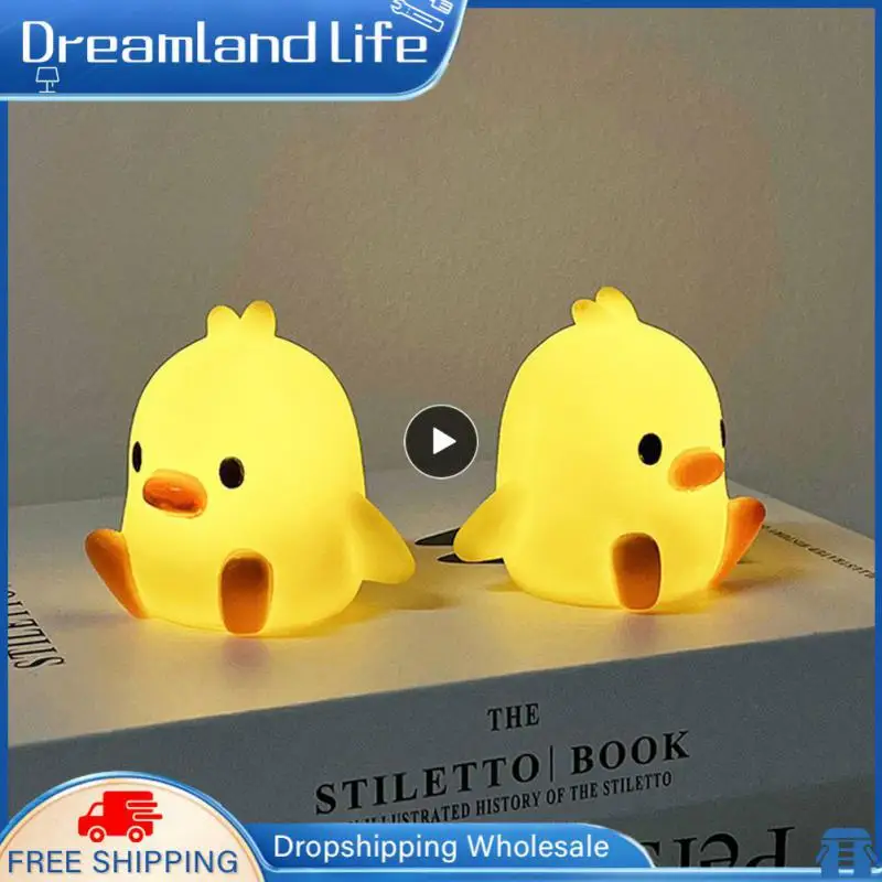 

Built-in Battery Cartoon Duck Night Light Cartoon Animal Night Light Soft And Comfortable Exquisite Shape Night Light