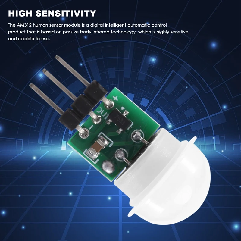 

AM312 PIR Sensor,5 Pack PIR Motion Sensor Outdoor Mini Pyroelectric Infrared PIR Human IR Sensor Module Body