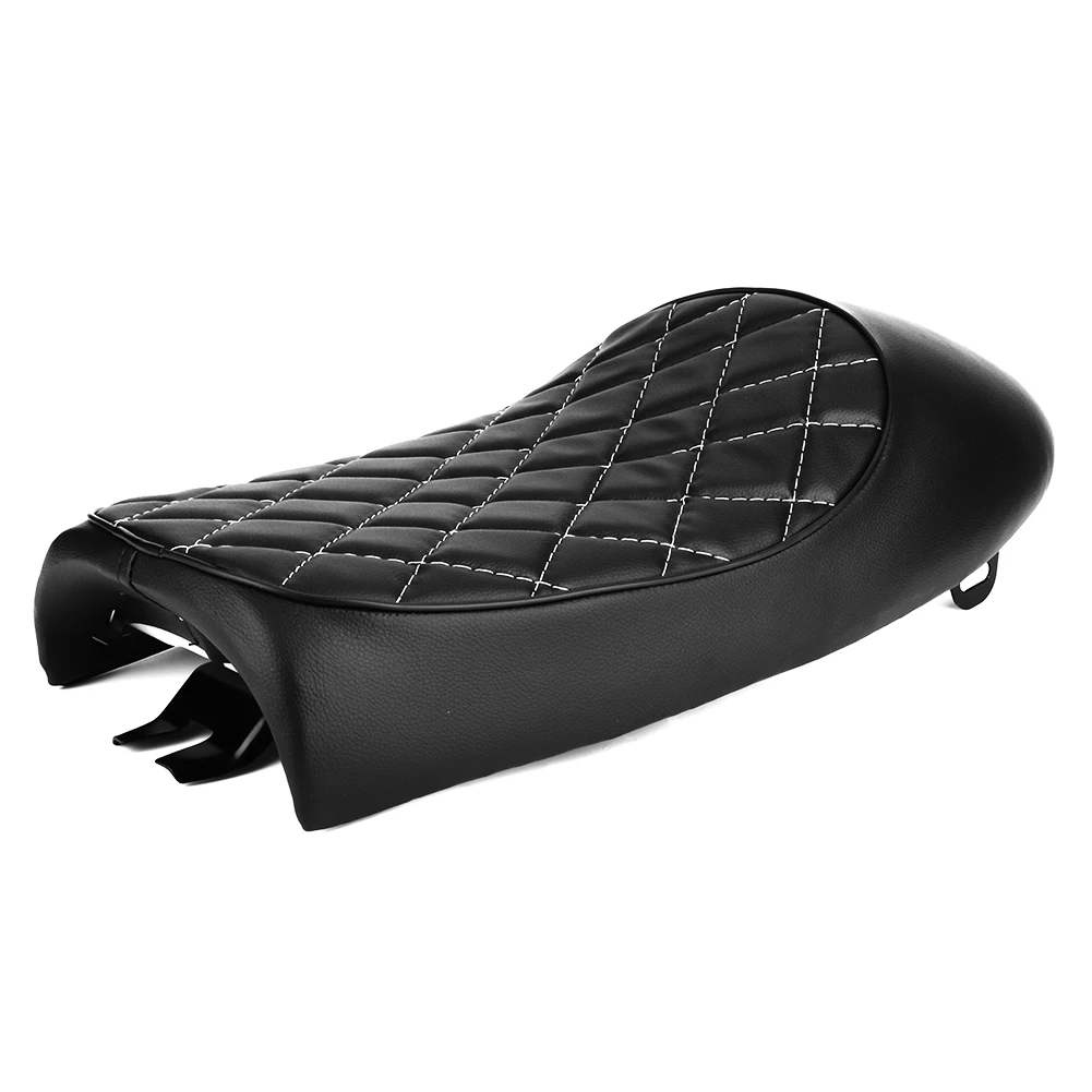 Motorcycle Black PU Leather Vintage Seat Hump Saddle Cushion Fit for Honda CG125 Cafe Racer | Автомобили и мотоциклы