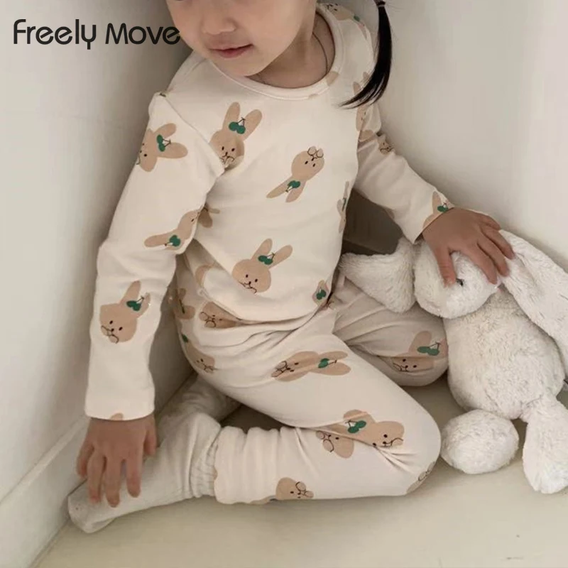 

Freely Move Baby Boy Girl Clothes Sets Newborn Baby Girl Clothing Tops + Pant Outfits Baby Cotton Sweater Baby Pajamas Sets
