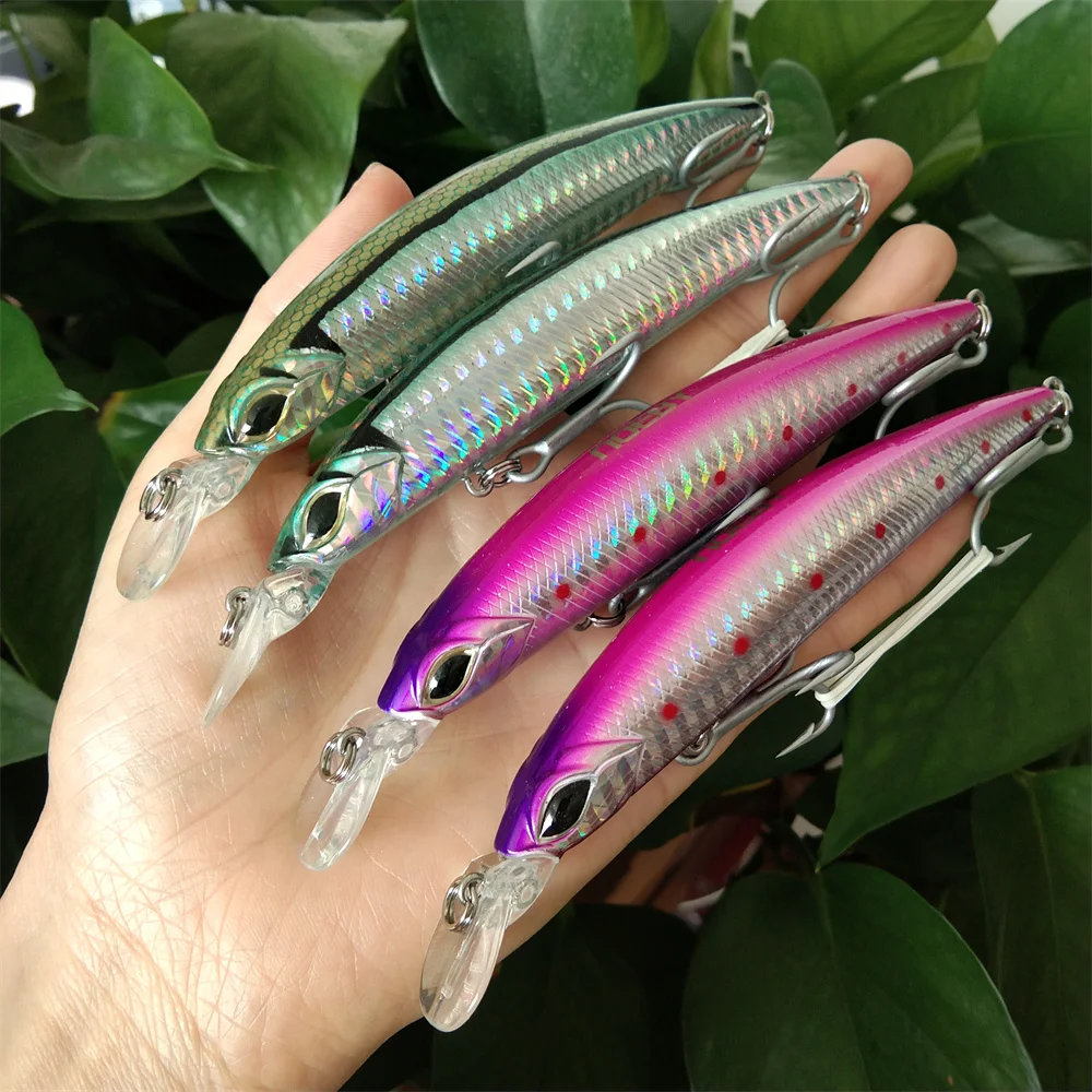 

Noeby 4pcs 11cm 19g Sinking Minnow Fishing Lures Wobbler 3D Swimbait Isca Artificial Hard Bait Crankbait Bass Carp Pesca Tackle