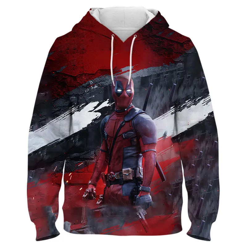 

Man Sweatshirts Marvel Hero Deadpool 3D Print Cool Boy Girl Kids Hoodies Spring Harajuku Style Women Oversized Tracksuit