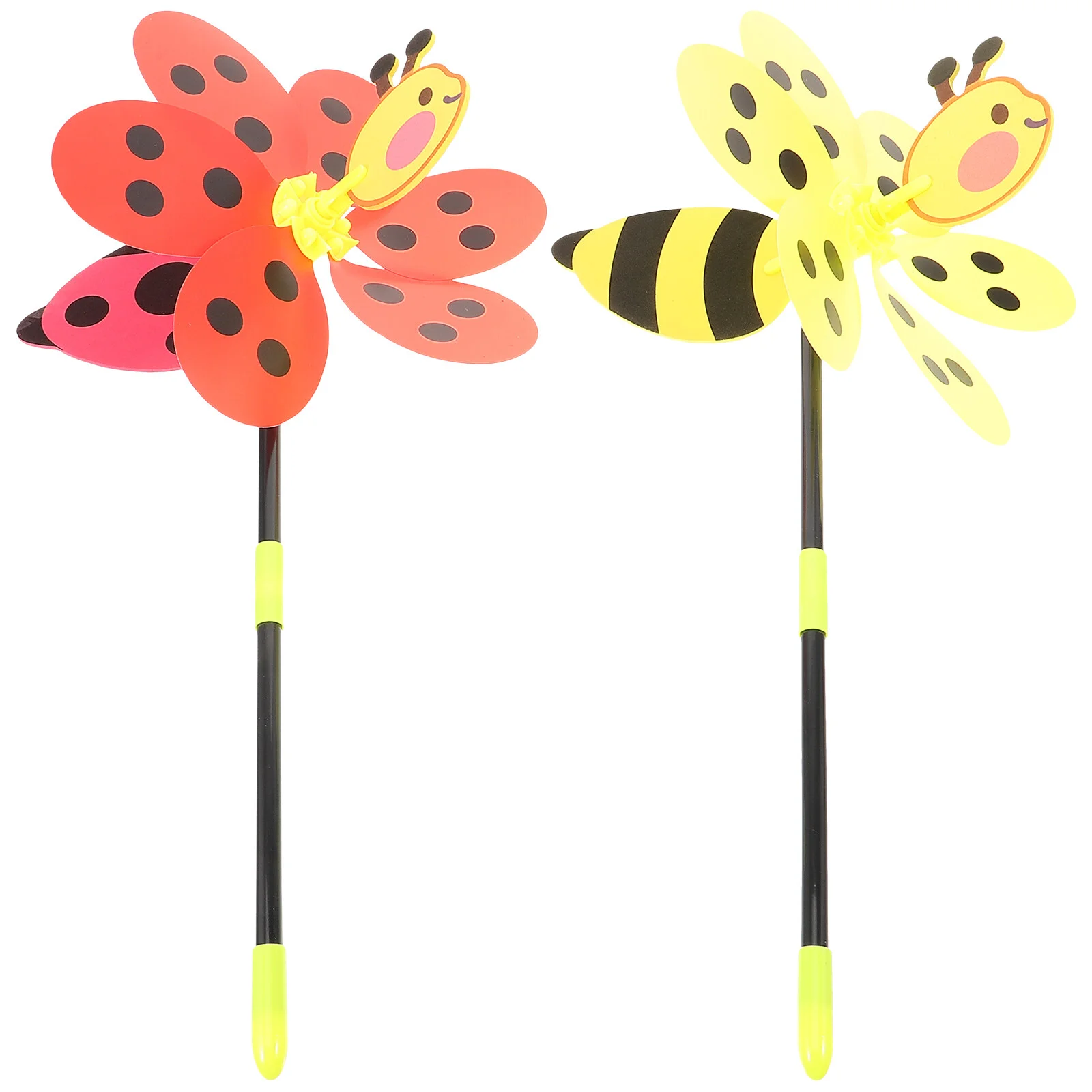 

2 Pcs Outdoor Metal Decor Garden Pinwheel Pinwheels Kids Yard Windmill Plastic Windmills The Child