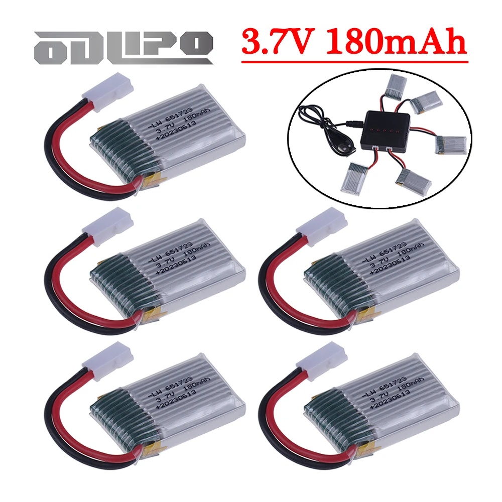 Батарея 3 7 V 180mAh для квадрокоптера H8mini JJRC H2 H8Mini RC