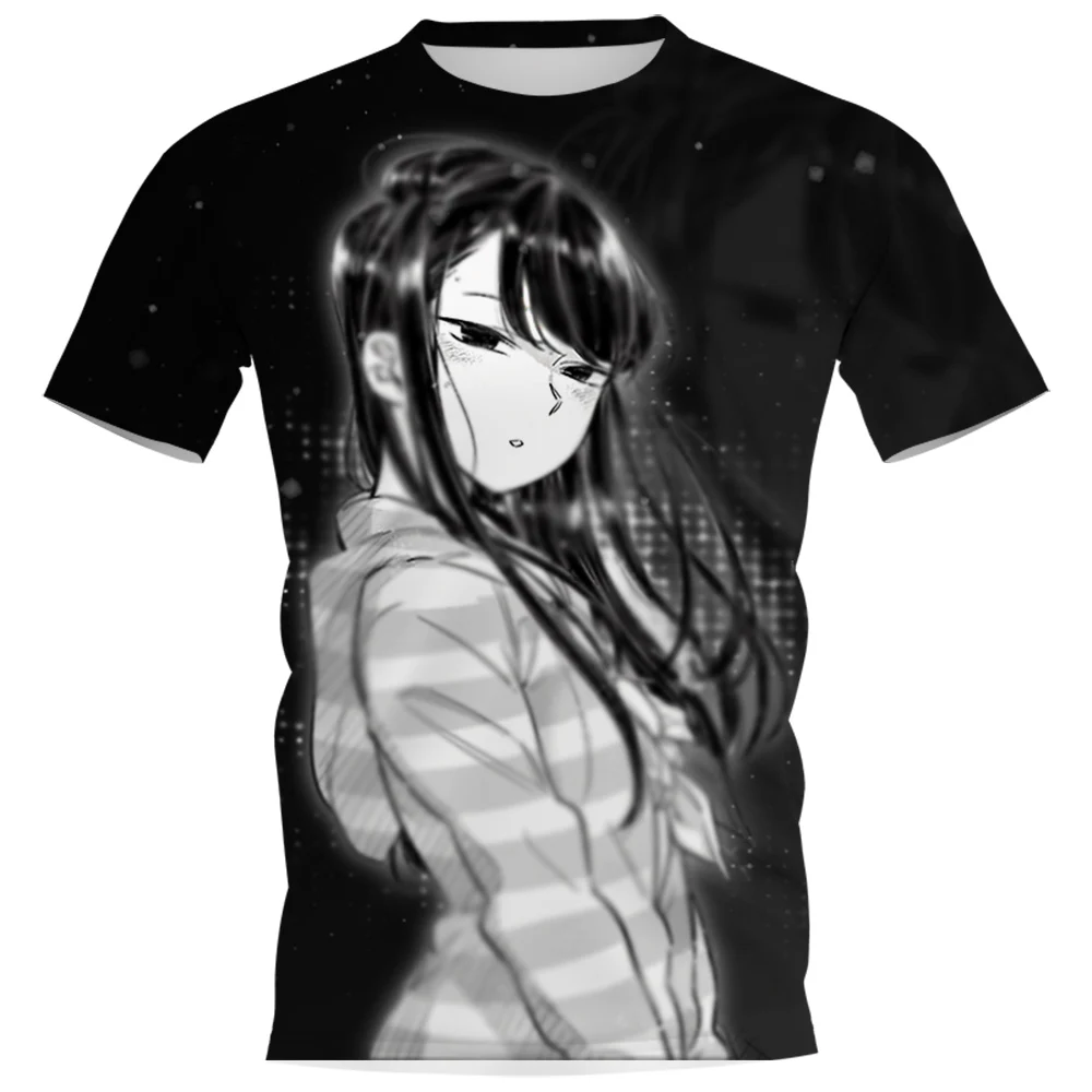 

CLOOCL Anime T-shirt 3D Graphics Men Women T-Shirts Short Sleeve Casual Streetwear Funny Girl Komi Can't Communicate Tee Tops