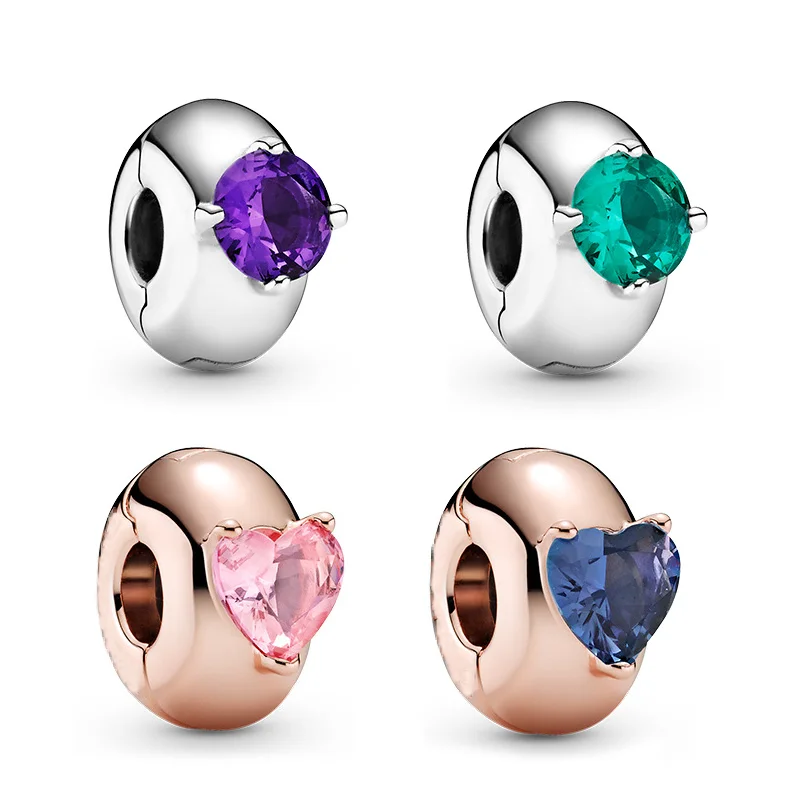 

Подвеска из серебра 925 пробы с цветными драгоценными камнями и бусинами из циркония, модные классические аксессуары для женщин