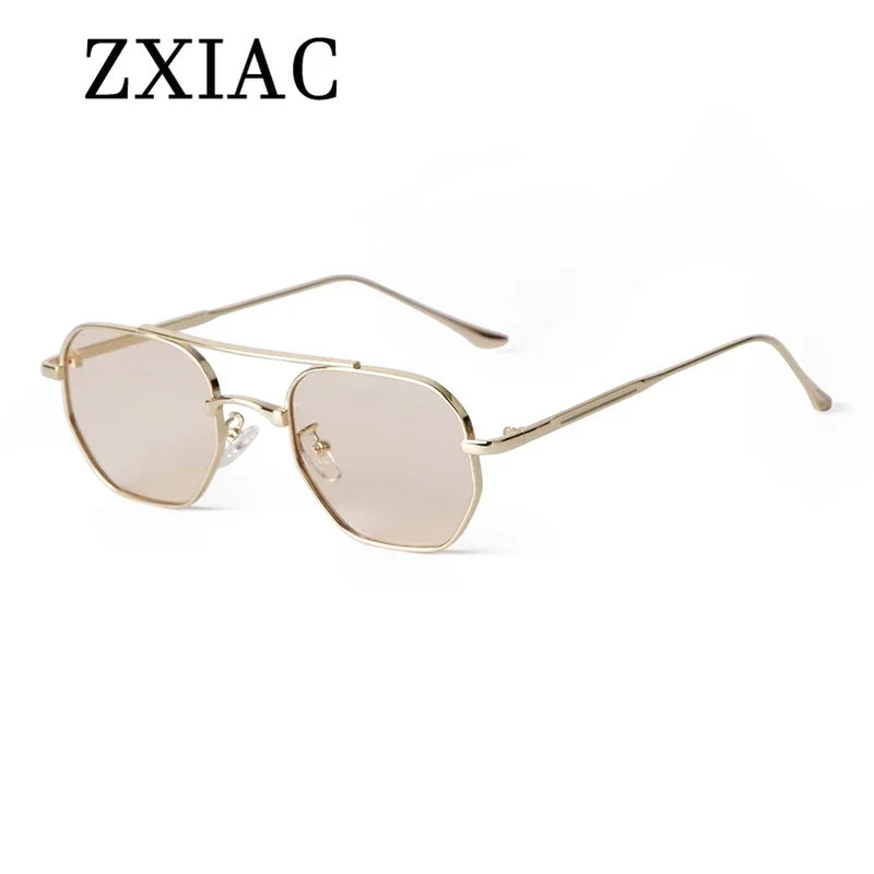 ZXIAC металлические солнцезащитные очки в маленькой оправе с двойным мостом