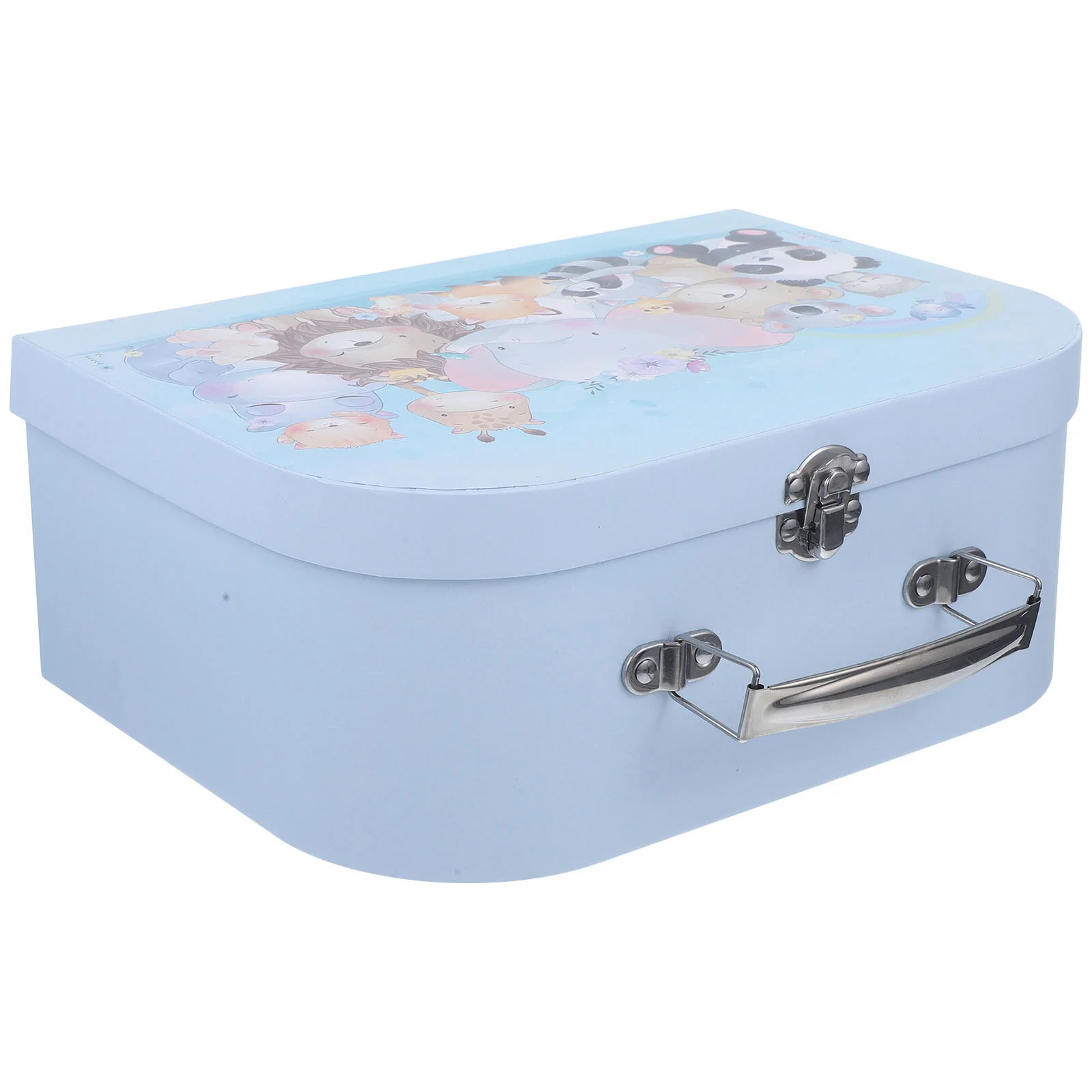 

Paperboard Suitcase Handheld Storage Box Gift Box for Birthday Wedding Nursery Office