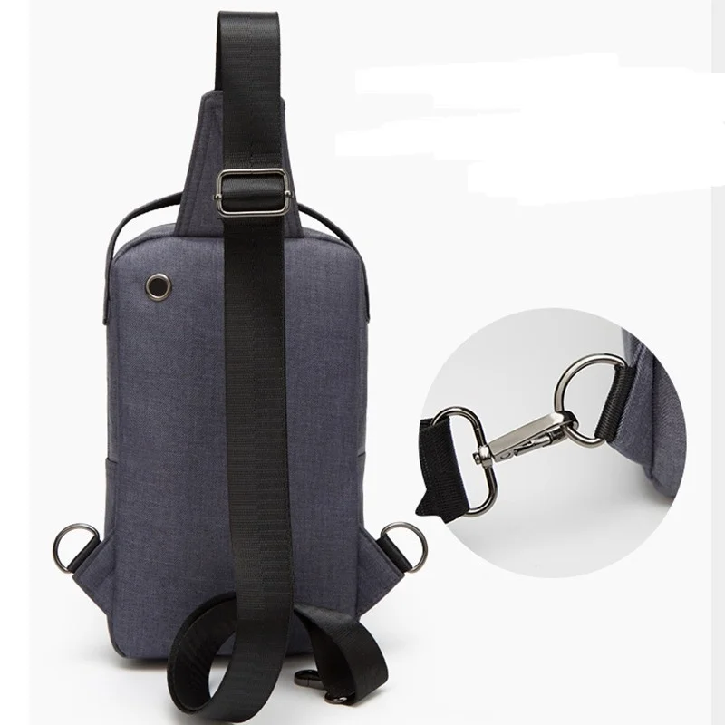 Men Chest Shoulder Bag Anti Theft Man Bag Crossbody Backpack Canvas Bag Travel Pack Messenger Pack For Male