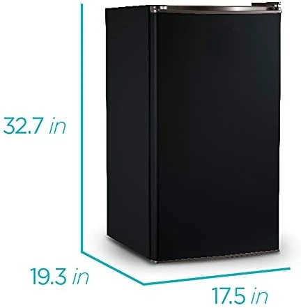 

Компактный холодильник Energy Star, однодверный мини-холодильник с морозильной камерой, 3,2 кубических футов, черный