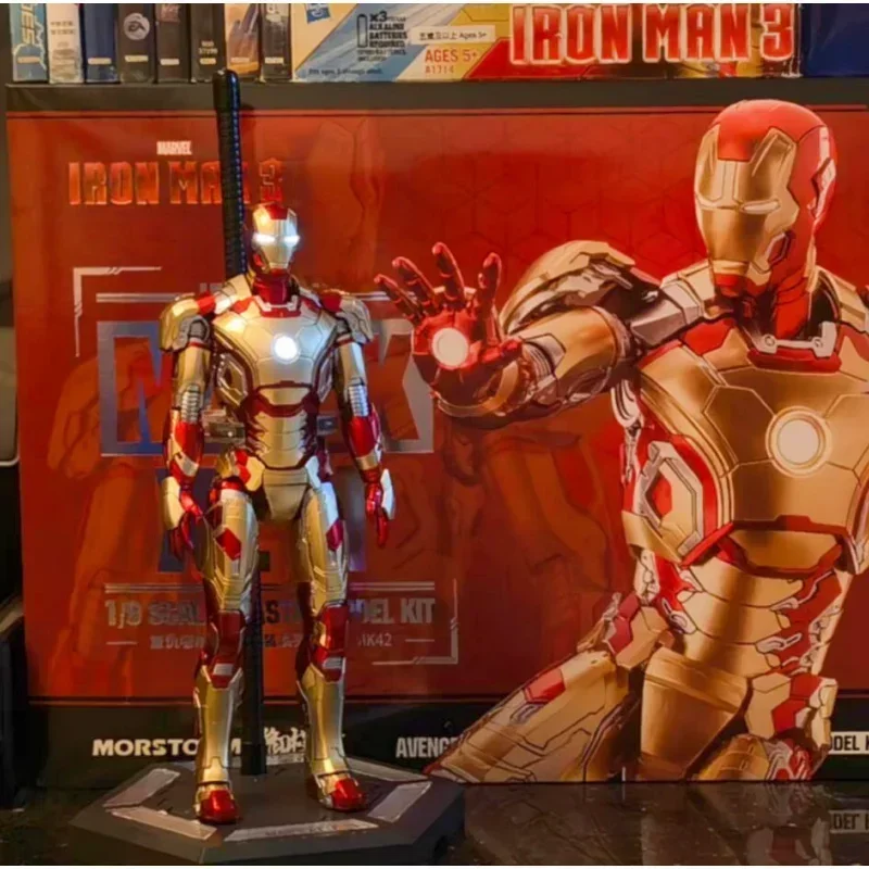 Горячий запас Marvel Avengers Iron Man Mk42 1/9 Масштаб Морстря Prodigal Ironman Mark 42 Tony Stark в сборе