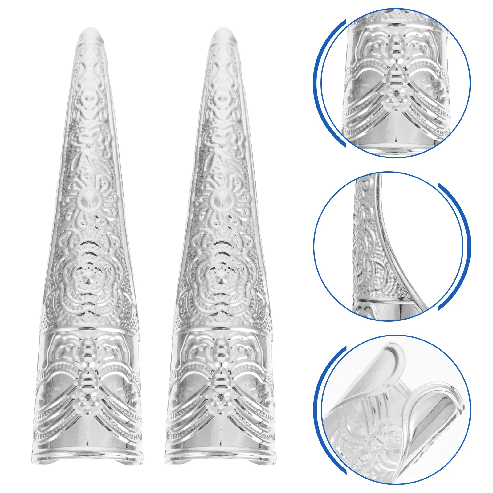

Finger Claw Ringsfor Claws Nail Costume Nailsfake Full Set Metal Ring Cosplay Fingers Jewelry Gothic Punk Extensions Knuckle