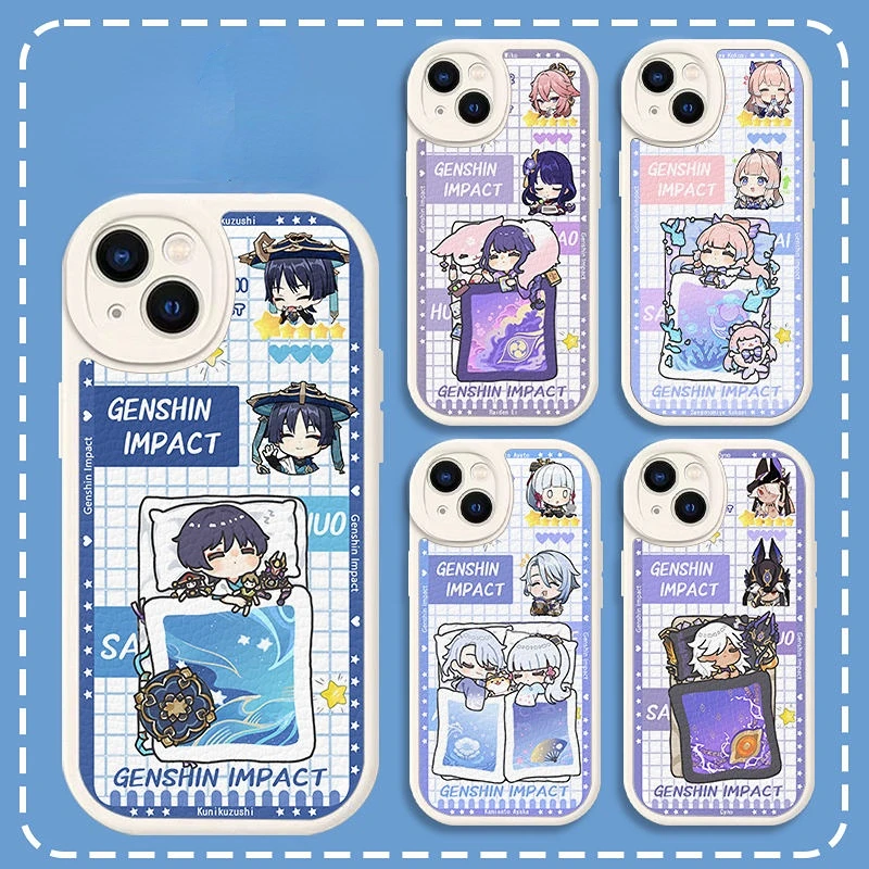 

Genshin Impact for Phone Case Anime Wanderer Beelzebul for IPhone X 11 12 13 14Pro Max Full Lens Protection Cover Accessories