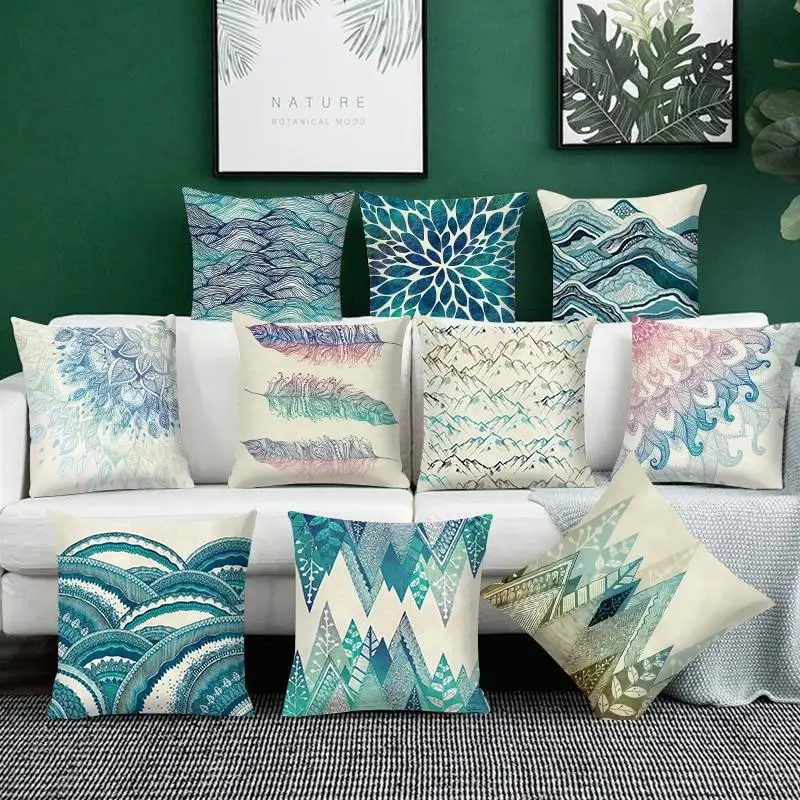

Pillow Turquoise Home Decor Boho Pillow Decor Home Decor Pillow Car Sofa Cushion Cover Bed Pillowcase