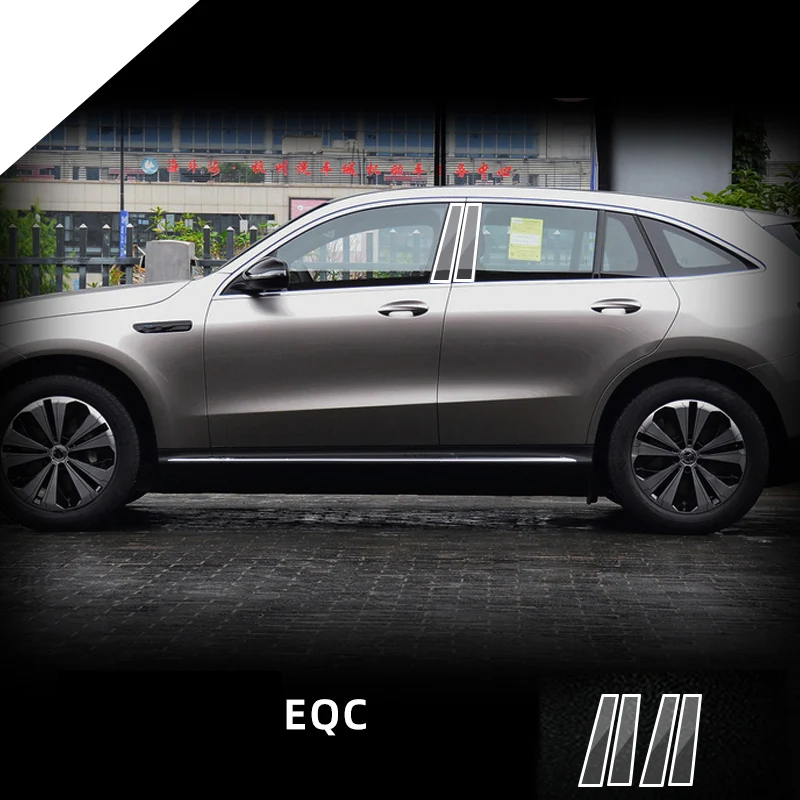 Прозрачная защитная пленка из ТПУ для Mercedes Benz EQC, защитные наклейки для окон BC, центральной стойки, автомобильные аксессуары для внешней части автомобиля