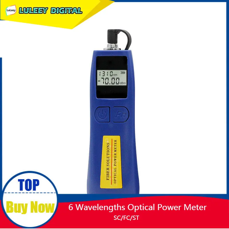 

Тестер оптической мощности на 6 длин волны, тестер оптоволокна, 2,5 мм интерфейс FC ST SC, ручной оптический тестер FTTH